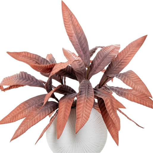 Set 6 ramas hojas artificiales coral