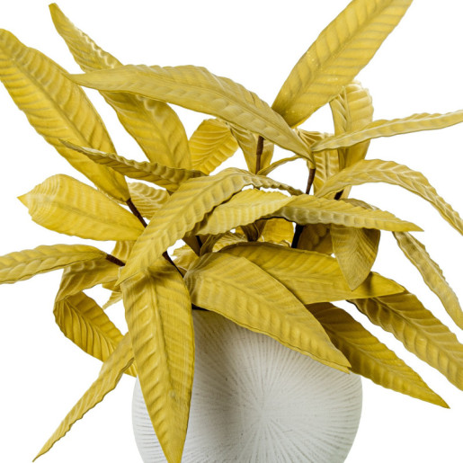 Set 6 ramas hojas artificiales amarillo