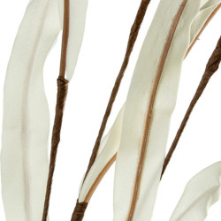 Set 6 ramas hojas artificiales blanco