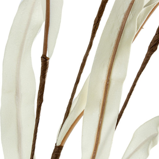 Set 6 ramas hojas artificiales blanco