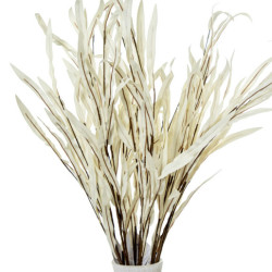 Set 6 ramas hojas artificiales blanco