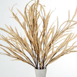Set 6 ramas hojas artificiales beige