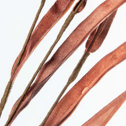Set 6 ramas hojas artificiales coral