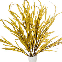 Set 6 ramas hojas artificiales amarillo
