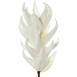 Set 6 ramas hojas artificiales blanco