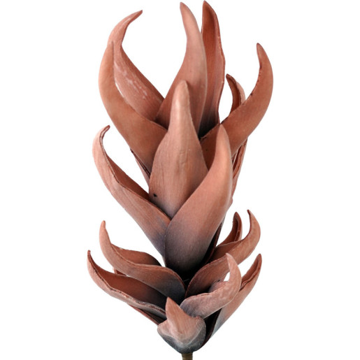 Set 6 ramas hojas artificiales coral