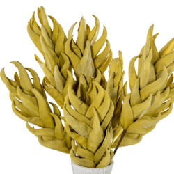 Set 6 ramas hojas artificiales amarillo