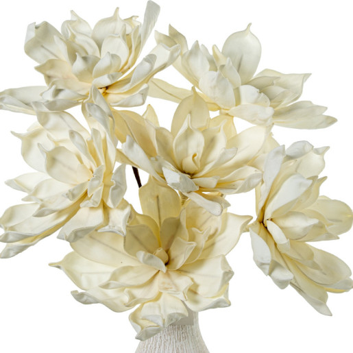 Set 6 flores artificiales blanco