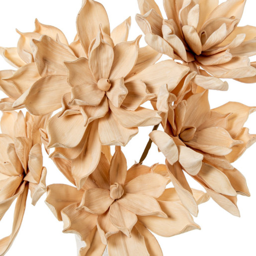 Set 6 flores artificiales beige