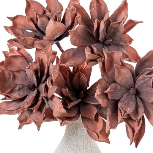 Set 6 flores artificiales coral