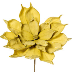 Set 6 flores artificiales amarillo