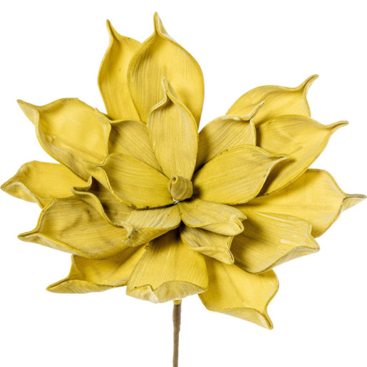 Set 6 flores artificiales amarillo