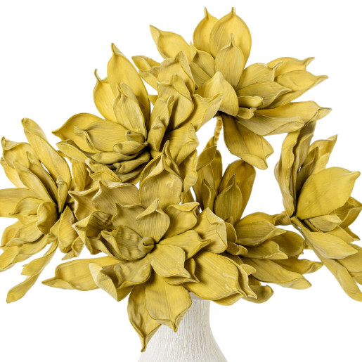 Set 6 flores artificiales amarillo