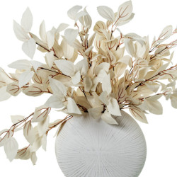 Set 6 ramas hojas artificiales blanco