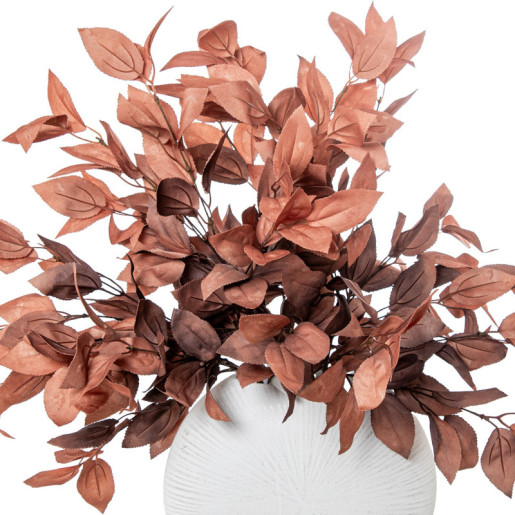 Set 6 ramas hojas artificiales coral
