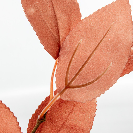 Set 6 ramas hojas artificiales coral