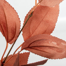 Set 6 ramas hojas artificiales coral