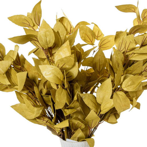 Set 6 ramas hojas artificiales amarillo