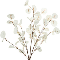 Set 6 ramas hojas artificiales blanco
