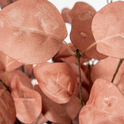 Set 6 ramas hojas artificiales coral