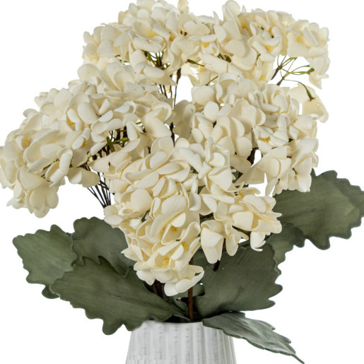 Set 6 flores artificiales blanco