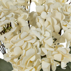 Set 6 flores artificiales blanco