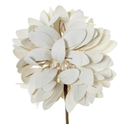 Set 6 flores artificiales blanco