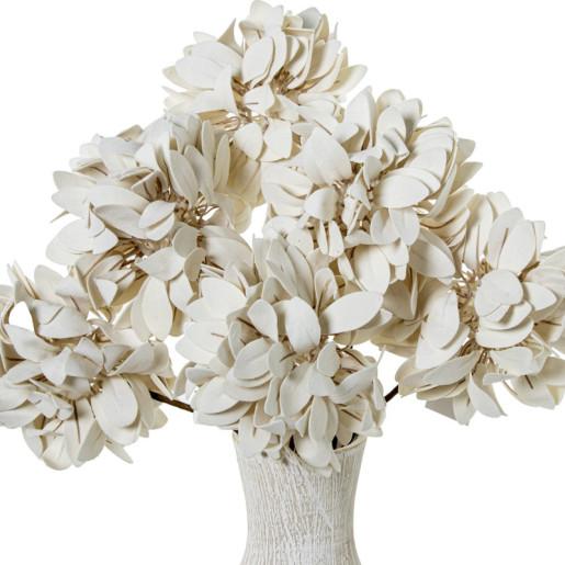 Set 6 flores artificiales blanco