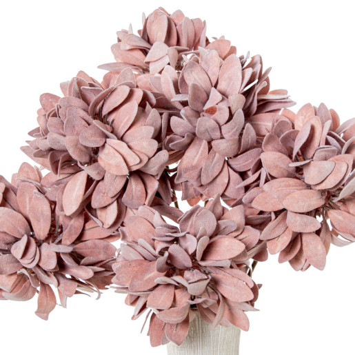Set 6 flores artificiales coral