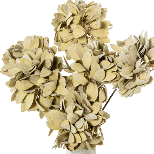 Set 6 flores artificiales amarillo