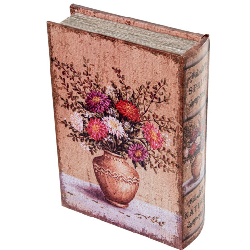 Set 2 cajas libro natural, blanco y verde