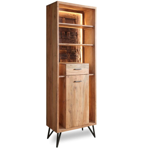 Mueble entrada natural y negro
