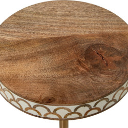 Mesa auxiliar dorado