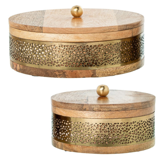 Set 2 cajas dorado