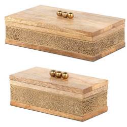 Set 2 cajas dorado
