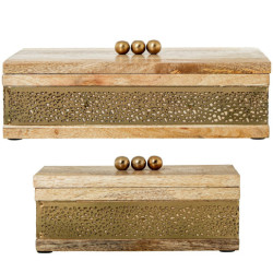 Set 2 cajas dorado