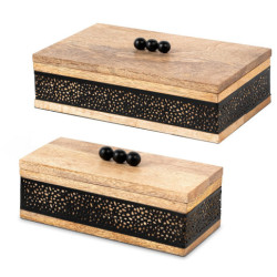 Set 2 cajas natural y negro