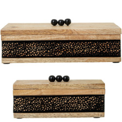 Set 2 cajas natural y negro