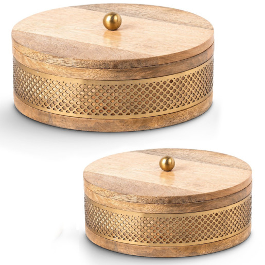 Set 2 cajas dorado