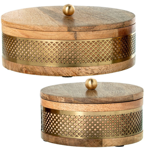 Set 2 cajas dorado