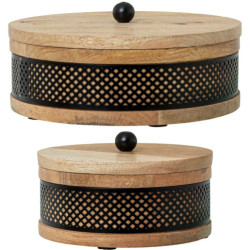 Set 2 cajas natural y negro