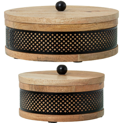 Set 2 cajas natural y negro