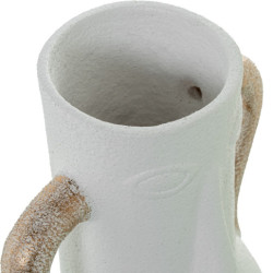 Jarron blanco y doradas