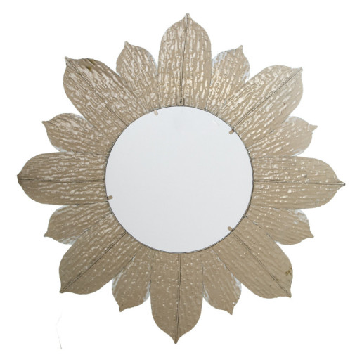 Espejo pared blanco y dorado
