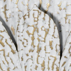 Espejo pared blanco y dorado