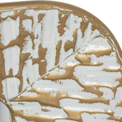 Espejo pared dorado y blanco
