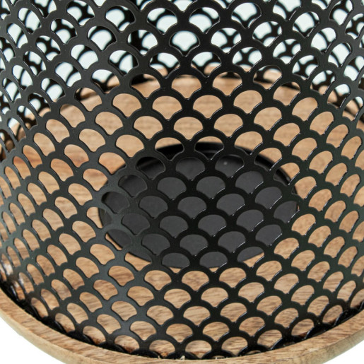 Farol portavelas negro