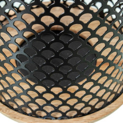 Farol portavelas negro