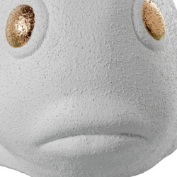 Figura pez blanco arena y dorado