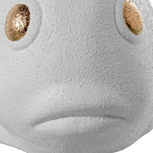 Figura pez blanco arena y dorado